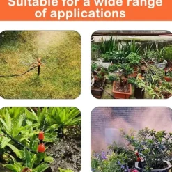 Lollanda 50 m droppbevattningssystem för trädgård set – Automatisk bevattning för trädgård, växthus, gräsmatta och terrass