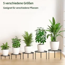 Lollanda Blomställning, växtställ, blomkrukställning, blomsterstöd, för trädgård och balkong, 5-delars set