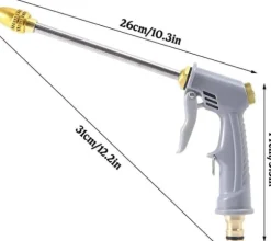 Lollanda Högtrycksspruta/Högtryckstvätt, slangmunstycke med lång räckvidd, för trädgård, biltvätt, växter och djurbad