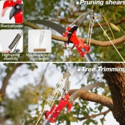 Lollanda 2-i-1 beskärningsverktyg – manuell grensax och höggrensåg, kombinerat trädgårdsverktyg för trädgrensklippning