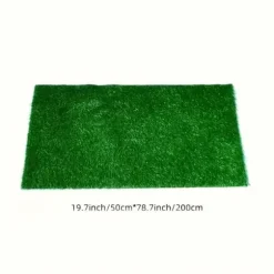 Lollanda Konstgräsmatta utomhus 0,5x2 m – 15 mm tjock, genomsläpplig gräsmatta för balkong, trädgård och uteplats, grön konstgräsmatta