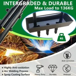 Lollanda Manuell Gräsmatteluftare 96 cm - Håltandsluftare med Jorduppsamlare och 3 ihåliga pinnar