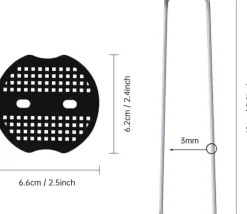 Lollanda Markspikar 50-pack, ankringspinnar för trädgård - Rostfritt Stål, U-formade, Växthus - Silver - 100 × 40×3 mm
