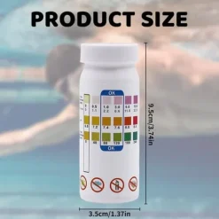 Lollanda 50-pack 3-i-1 Pooltestremsor och Spa-teststickor - pH, Vattentestare, Alkalinitet, Fritt Klor