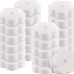 Lollanda 50-pack Oljeabsorberande Svampar för Pool – Blomformade Rengöringssvampar, Effektiv Borttagning av Olja och Smuts