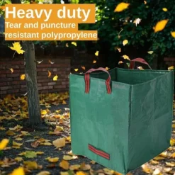 Lollanda 2-pack Trädgårdssäckar 270L – Självstående Trädgårdspåsar med Handtag 65x65x65 cm, för Löv, Gräs, Ved & Trädgårdsavfall