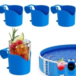Lollanda Poolhållare för dryck 4-pack, Utomhus Dryckeshållare – Stabil, Praktisk, Fäst på poolen
