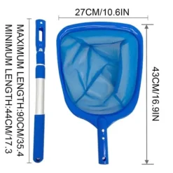 Lollanda Poolhåv/Poolskummarhåv med justerbar teleskopisk aluminiumstång, Utdragbar från 44 cm till 90 cm Lövskummar för Pool & Spa