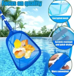 Lollanda Poolhåv/Poolskummarhåv med justerbar teleskopisk aluminiumstång, Utdragbar från 44 cm till 90 cm Lövskummar för Pool & Spa