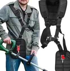 Lollanda Röjsele ,Axelrem för Grästrimmer ,Sele till röjsåg, Justerbar Dubbel Trimmersele, Sele för trimmer