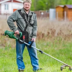 Lollanda Röjsele ,Axelrem för Grästrimmer ,Sele till röjsåg, Justerbar Dubbel Trimmersele, Sele för trimmer