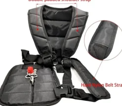 Lollanda Röjsele ,Axelrem för Grästrimmer ,Sele till röjsåg, Justerbar Dubbel Trimmersele, Sele för trimmer