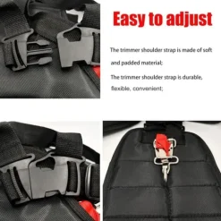 Lollanda Röjsele ,Axelrem för Grästrimmer ,Sele till röjsåg, Justerbar Dubbel Trimmersele, Sele för trimmer