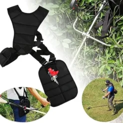 Lollanda Röjsele ,Axelrem för Grästrimmer ,Sele till röjsåg, Justerbar Dubbel Trimmersele, Sele för trimmer