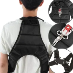 Lollanda Röjsele ,Axelrem för Grästrimmer ,Sele till röjsåg, Justerbar Dubbel Trimmersele, Sele för trimmer