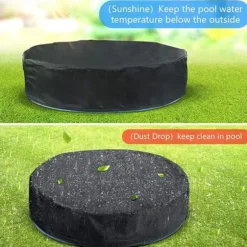 Lollanda Rund Poolöverdrag runt för Barn – Täckduk för pool,Skydd till Sandlåda & Leksaker, Solskydd och Överdrag till Hundpool, 162x30cm