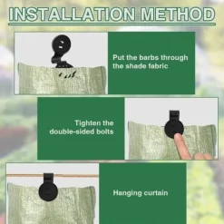 Lollanda Skyddsnätsklämmor / Fästklämmor 50-pack - Plast, Växthus, Skuggnät, Trädgård