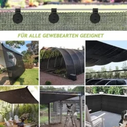 Lollanda Skyddsnätsklämmor / Fästklämmor 50-pack - Plast, Växthus, Skuggnät, Trädgård