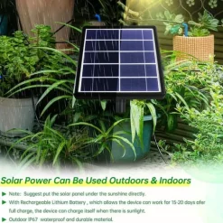 Lollanda Solcellsbevattning med timer – Automatisk droppbevattning 15m med anti-sifon för trädgård, växthus och grönsaker