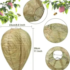 Lollanda 4st Getingfällor giftfritt lockbete av papper, avskräckande för bin