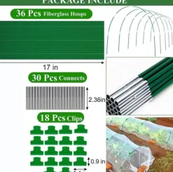 Lollanda Trädgårdsbåge och växtstöd – robust ram för odlingstunnel, växthus och skydd av växter