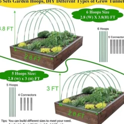 Lollanda Trädgårdsbåge och växtstöd – robust ram för odlingstunnel, växthus och skydd av växter