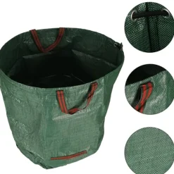 Lövavfallsbehållare för trädgården, stor säck, 270 liter