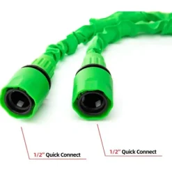 15m flexibel expanderande trädgårdsslang med munstycke/skumtank, standard 1/2