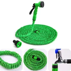 15m flexibel expanderande trädgårdsslang med munstycke/skumtank, standard 1/2