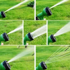 15m flexibel expanderande trädgårdsslang med munstycke/skumtank, standard 1/2