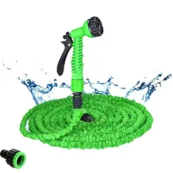 15m flexibel expanderande trädgårdsslang med munstycke/skumtank, standard 1/2