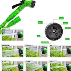 45m Magic Hose Expanderande Vattenslang / Trädgårdsslang Grön