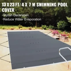 4m x 7m poolskydd, pool säkerhetsskydd, slitstarkt PVC-material, förbättrad säkerhet, skyddad mot skräp och löv, lätt att installera