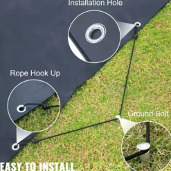 4m x 7m poolskydd, pool säkerhetsskydd, slitstarkt PVC-material, förbättrad säkerhet, skyddad mot skräp och löv, lätt att installera