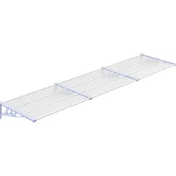 Markiser - Living Entrétak grå och transparent 358,5x90 cm polykarbonat