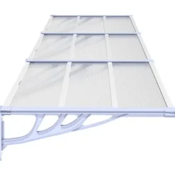 Markiser - Living Entrétak grå och transparent 358,5x90 cm polykarbonat