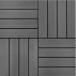 Markplattor 11 st WPC 1m2 30x30 cm grå