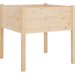 Massiv furu odlingslåda för blommor och växter | Storlek: 70x70x70 cm