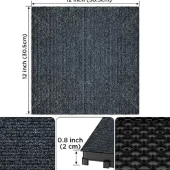 Matta golvplattor 12" för uteplats, DIY modulära hopkopplingsplattor, enkel och snabb installation, plattor för uteplats, poolside, balkong, trädgård, | CDON