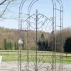 Melissa Rose Arch with Gate - Handcrafted Iron Climbing Plant Support, Bronze Finish, 220cm