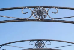 Melissa Rose Arch with Gate - Handcrafted Iron Climbing Plant Support, Bronze Finish, 220cm