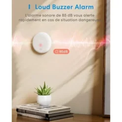 Meross Rök- och Kolmonoxiddetektor med 10 Års Batteri, Kraftfull Siren, Självkontroll och Testknapp, Cert.