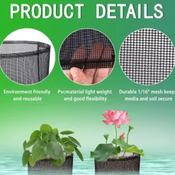 Mesh Aquatic Plant Pot - Set om 4 för vattenträdgårdar Round shape