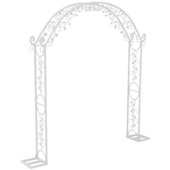 Metallbröllopsbåge, Elegant Design, Robust Konstruktion,Mjölkvit, XXL