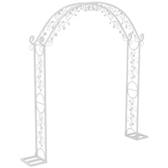 Metallbröllopsbåge, Elegant Design, Robust Konstruktion,Mjölkvit, XXL