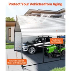 Metallcarport 20x20 fot, Utomhusgarage för båtar, Robust och Beständig