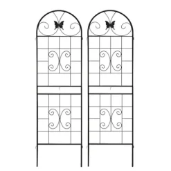 Metallgaller 2-pack för klätterväxter, stöd för krukväxter, husväxter, blommor, grönsaker & trädgårdsdekoration inne/ute