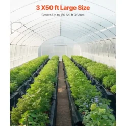 4Mil Plastfolierulle, 3x50 FT, Tungt Duty Polyeten, Svart