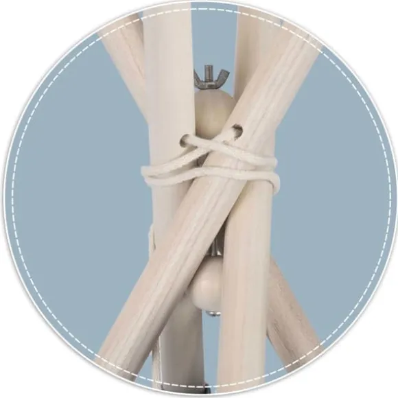 Miljövänlig Tipi-tältstabilisator - Hållbart Trä & Metall Lekställningsstöd