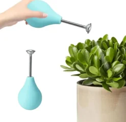 Mini vattenkanna i silikon 224 ml - Precisionsspruta för blommor - Perfekt för bonsai och sticklingar - Mjuk tryckstråle - Metallmunstycke